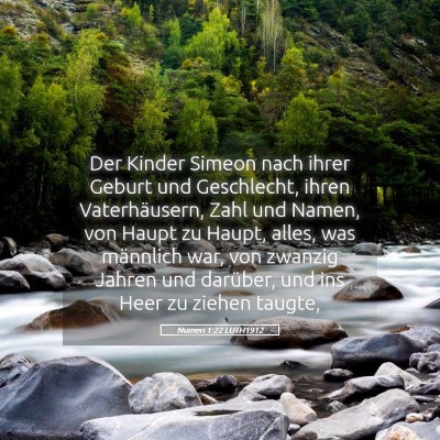 Picture 05 - Numeri 1:22 LUTH1912 - Der Kinder Simeon nach ihrer Geburt und - Bible Verse Picture