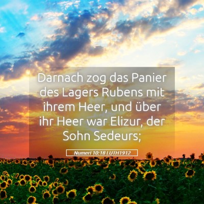 Picture 05 - Numeri 10:18 LUTH1912 - Darnach zog das Panier des Lagers Rubens mit - Bible Verse Picture