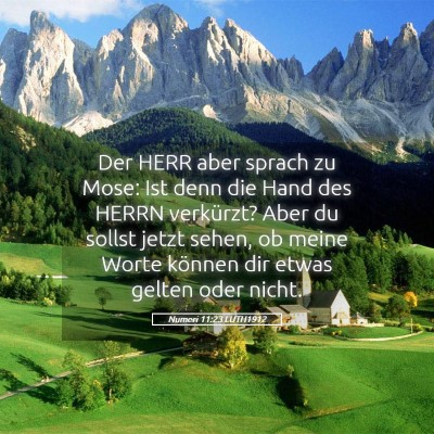 Picture 05 - Numeri 11:23 LUTH1912 - Der HERR aber sprach zu Mose: Ist denn die Hand - Bible Verse Picture