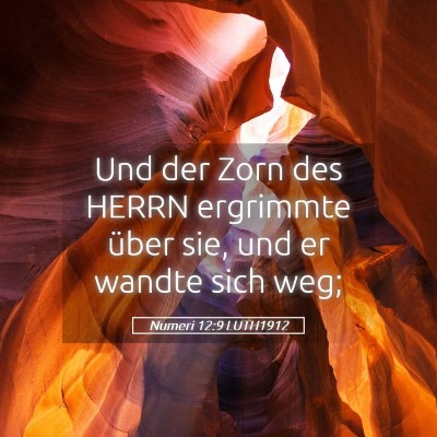 Picture 05 - Numeri 12:9 LUTH1912 - Und der Zorn des HERRN ergrimmte über sie, und - Bible Verse Picture