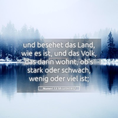 Picture 05 - Numeri 13:18 LUTH1912 - und besehet das Land, wie es ist, und das Volk, - Bible Verse Picture