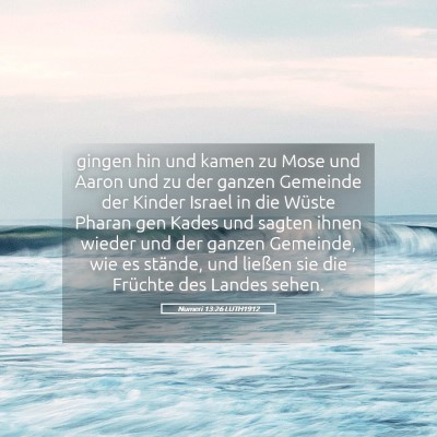 Picture 05 - Numeri 13:26 LUTH1912 - gingen hin und kamen zu Mose und Aaron und zu der - Bible Verse Picture