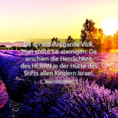 Picture 05 - Numeri 14:10 LUTH1912 - Da sprach das ganze Volk, man sollte sie - Bible Verse Picture