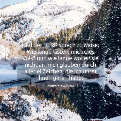 Picture 05 - Numeri 14:11 LUTH1912 - Und der HERR sprach zu Mose: Wie lange lästert - Bible Verse Picture