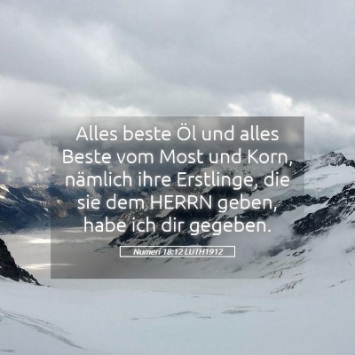 Picture 05 - Numeri 18:12 LUTH1912 - Alles beste Öl und alles Beste vom Most und - Bible Verse Picture