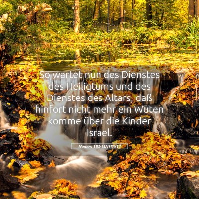 Picture 05 - Numeri 18:5 LUTH1912 - So wartet nun des Dienstes des Heiligtums und des - Bible Verse Picture