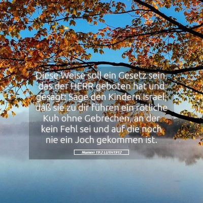 Picture 05 - Numeri 19:2 LUTH1912 - Diese Weise soll ein Gesetz sein, das der HERR - Bible Verse Picture