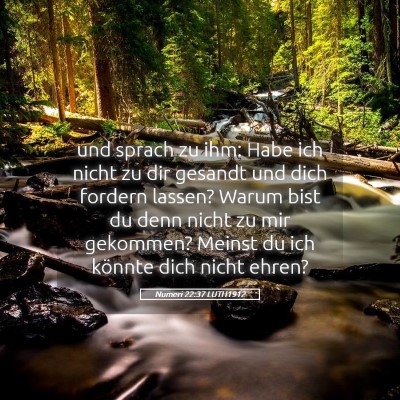 Picture 05 - Numeri 22:37 LUTH1912 - und sprach zu ihm: Habe ich nicht zu dir gesandt - Bible Verse Picture