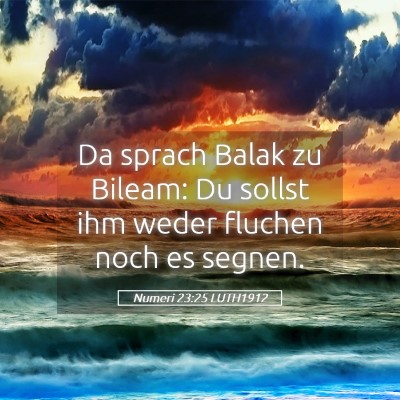 Picture 05 - Numeri 23:25 LUTH1912 - Da sprach Balak zu Bileam: Du sollst ihm weder - Bible Verse Picture