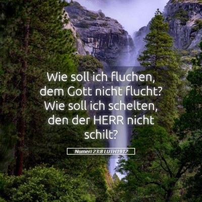 Picture 05 - Numeri 23:8 LUTH1912 - Wie soll ich fluchen, dem Gott nicht flucht? Wie - Bible Verse Picture
