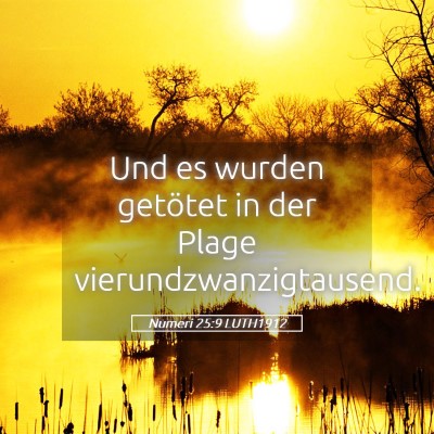 Picture 05 - Numeri 25:9 LUTH1912 - Und es wurden getötet in der Plage - Bible Verse Picture