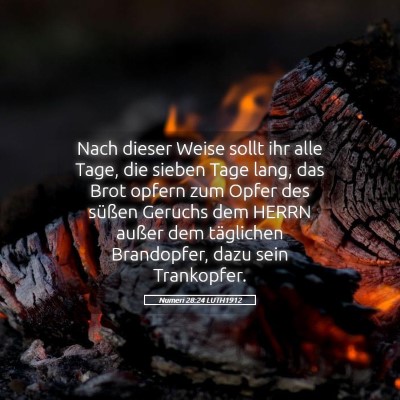 Picture 05 - Numeri 28:24 LUTH1912 - Nach dieser Weise sollt ihr alle Tage, die sieben - Bible Verse Picture