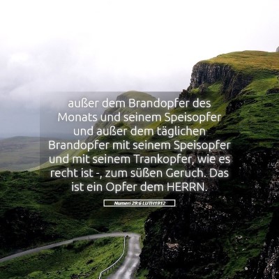 Picture 05 - Numeri 29:6 LUTH1912 - außer dem Brandopfer des Monats und seinem - Bible Verse Picture