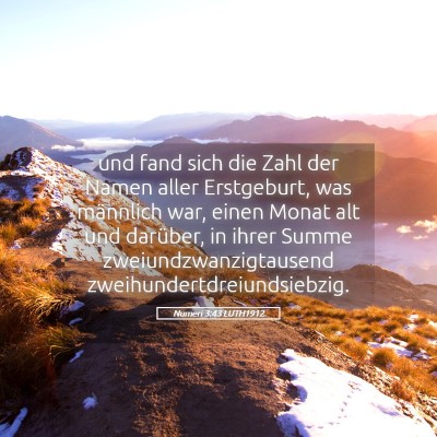 Picture 05 - Numeri 3:43 LUTH1912 - und fand sich die Zahl der Namen aller - Bible Verse Picture