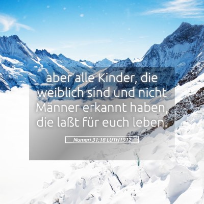 Picture 05 - Numeri 31:18 LUTH1912 - aber alle Kinder, die weiblich sind und nicht - Bible Verse Picture