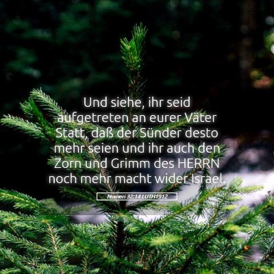 Picture 05 - Numeri 32:14 LUTH1912 - Und siehe, ihr seid aufgetreten an eurer Väter - Bible Verse Picture