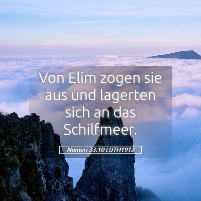 Picture 05 - Numeri 33:10 LUTH1912 - Von Elim zogen sie aus und lagerten sich an das - Bible Verse Picture