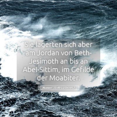 Picture 05 - Numeri 33:49 LUTH1912 - Sie lagerten sich aber am Jordan von - Bible Verse Picture