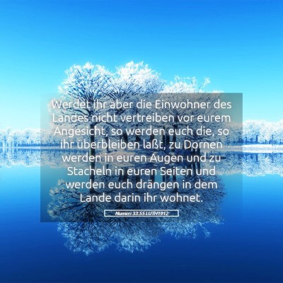 Picture 05 - Numeri 33:55 LUTH1912 - Werdet ihr aber die Einwohner des Landes nicht - Bible Verse Picture