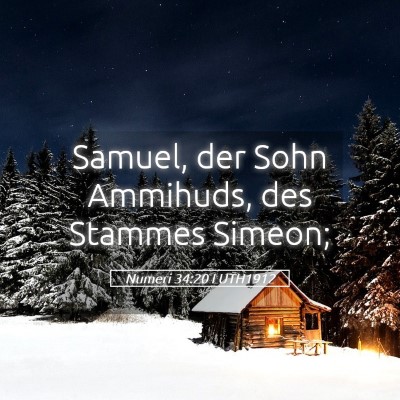 Picture 05 - Numeri 34:20 LUTH1912 - Samuel, der Sohn Ammihuds, des Stammes - Bible Verse Picture