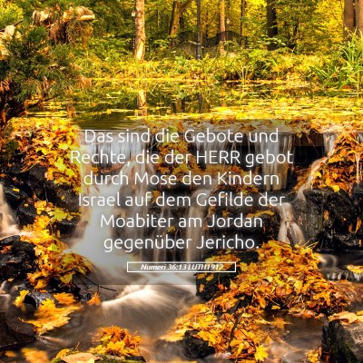 Picture 05 - Numeri 36:13 LUTH1912 - Das sind die Gebote und Rechte, die der HERR - Bible Verse Picture
