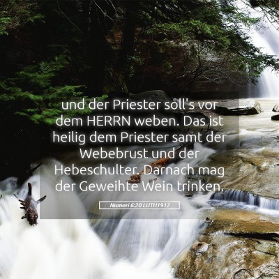 Picture 05 - Numeri 6:20 LUTH1912 - und der Priester soll's vor dem HERRN weben. Das - Bible Verse Picture