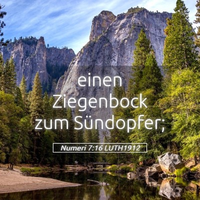 Picture 05 - Numeri 7:16 LUTH1912 - einen Ziegenbock zum - Bible Verse Picture