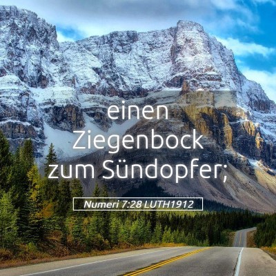 Picture 05 - Numeri 7:28 LUTH1912 - einen Ziegenbock zum - Bible Verse Picture