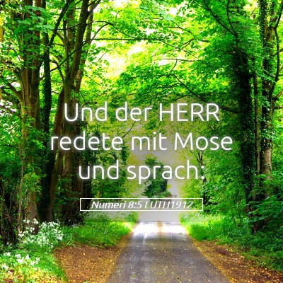Picture 05 - Numeri 8:5 LUTH1912 - Und der HERR redete mit Mose und - Bible Verse Picture