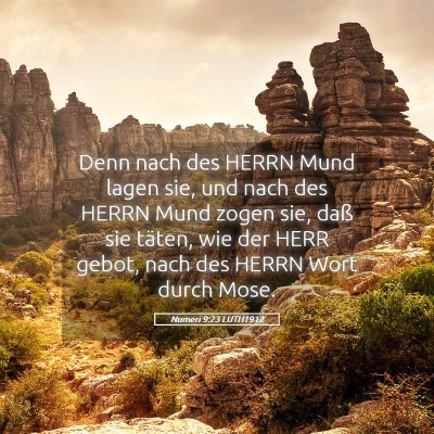 Picture 05 - Numeri 9:23 LUTH1912 - Denn nach des HERRN Mund lagen sie, und nach des - Bible Verse Picture