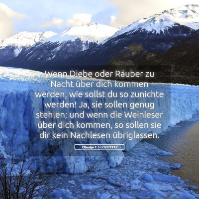 Picture 05 - Obadja 1:5 LUTH1912 - Wenn Diebe oder Räuber zu Nacht über dich - Bible Verse Picture