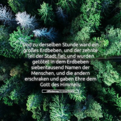 Picture 05 - Offenbarung 11:13 LUTH1912 - Und zu derselben Stunde ward ein großes - Bible Verse Picture
