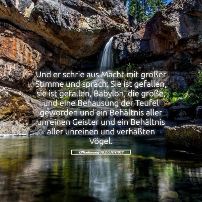 Picture 05 - Offenbarung 18:2 LUTH1912 - Und er schrie aus Macht mit großer Stimme und - Bible Verse Picture