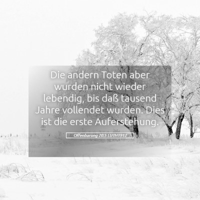 Picture 05 - Offenbarung 20:5 LUTH1912 - Die andern Toten aber wurden nicht wieder - Bible Verse Picture