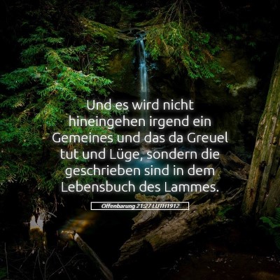 Picture 05 - Offenbarung 21:27 LUTH1912 - Und es wird nicht hineingehen irgend ein Gemeines - Bible Verse Picture