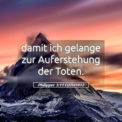 Picture 05 - Philipper 3:11 LUTH1912 - damit ich gelange zur Auferstehung der - Bible Verse Picture