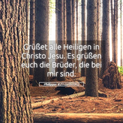 Picture 05 - Philipper 4:21 LUTH1912 - Grüßet alle Heiligen in Christo Jesu. Es - Bible Verse Picture