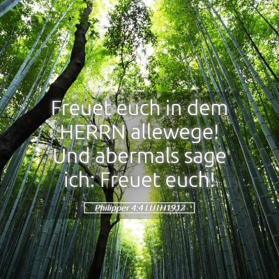 Picture 05 - Philipper 4:4 LUTH1912 - Freuet euch in dem HERRN allewege! Und abermals - Bible Verse Picture