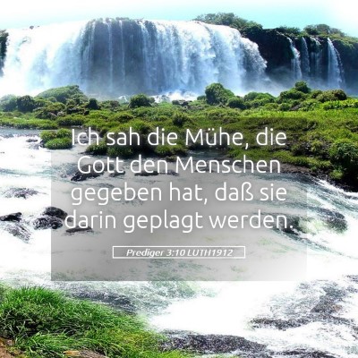 Picture 05 - Prediger 3:10 LUTH1912 - Ich sah die Mühe, die Gott den Menschen gegeben - Bible Verse Picture