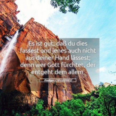 Picture 05 - Prediger 7:18 LUTH1912 - Es ist gut, daß du dies fassest und jenes auch - Bible Verse Picture