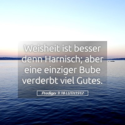 Picture 05 - Prediger 9:18 LUTH1912 - Weisheit ist besser denn Harnisch; aber eine - Bible Verse Picture