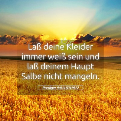 Picture 05 - Prediger 9:8 LUTH1912 - Laß deine Kleider immer weiß sein und laß - Bible Verse Picture