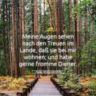 Picture 05 - Psalm 101:6 LUTH1912 - Meine Augen sehen nach den Treuen im Lande, daß - Bible Verse Picture