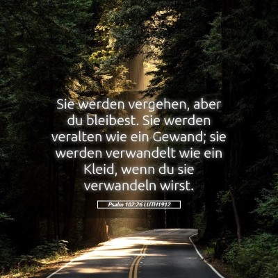 Picture 05 - Psalm 102:26 LUTH1912 - Sie werden vergehen, aber du bleibest. Sie werden - Bible Verse Picture