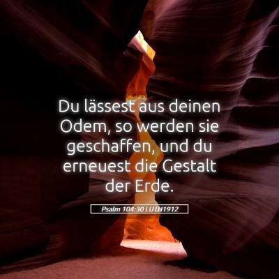 Picture 05 - Psalm 104:30 LUTH1912 - Du lässest aus deinen Odem, so werden sie - Bible Verse Picture