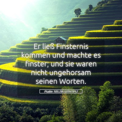 Picture 05 - Psalm 105:28 LUTH1912 - Er ließ Finsternis kommen und machte es finster; - Bible Verse Picture