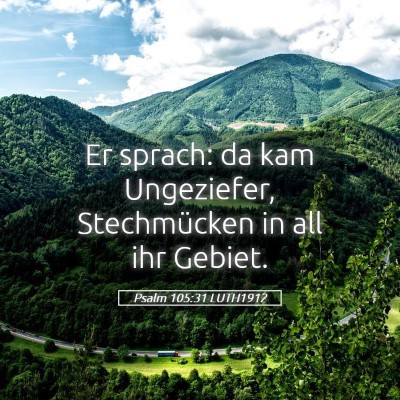 Picture 05 - Psalm 105:31 LUTH1912 - Er sprach: da kam Ungeziefer, Stechmücken in all - Bible Verse Picture