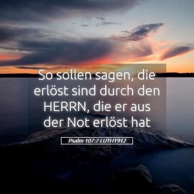 Picture 05 - Psalm 107:2 LUTH1912 - So sollen sagen, die erlöst sind durch den - Bible Verse Picture