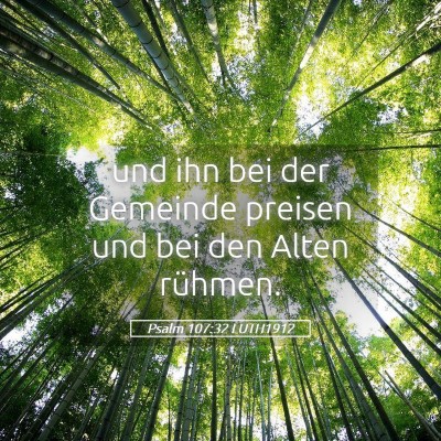 Picture 05 - Psalm 107:32 LUTH1912 - und ihn bei der Gemeinde preisen und bei den - Bible Verse Picture