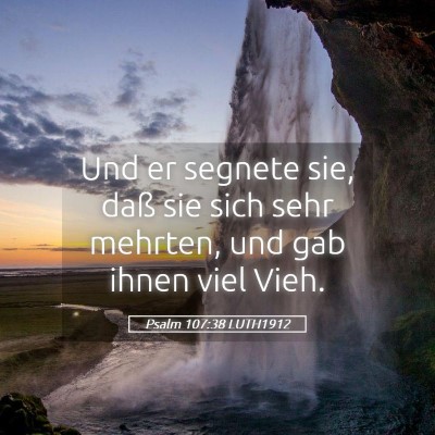 Picture 05 - Psalm 107:38 LUTH1912 - Und er segnete sie, daß sie sich sehr mehrten, - Bible Verse Picture